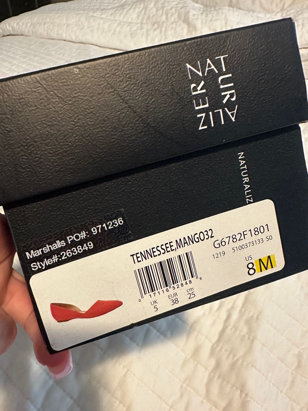 Naturalizer Women's Pointed D'Orsay Flats - Orange - Picture 2 of 5
